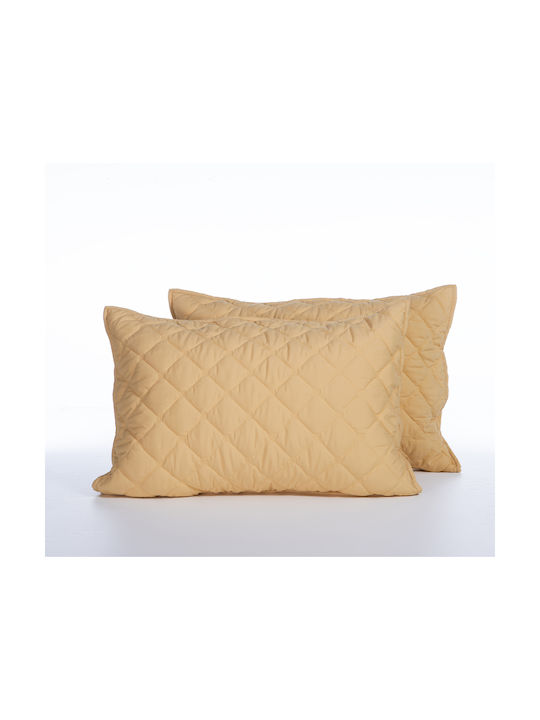 Nef-Nef Homeware Olga Σετ Μαξιλαροθήκες με Φάσα Honey 52x72εκ.