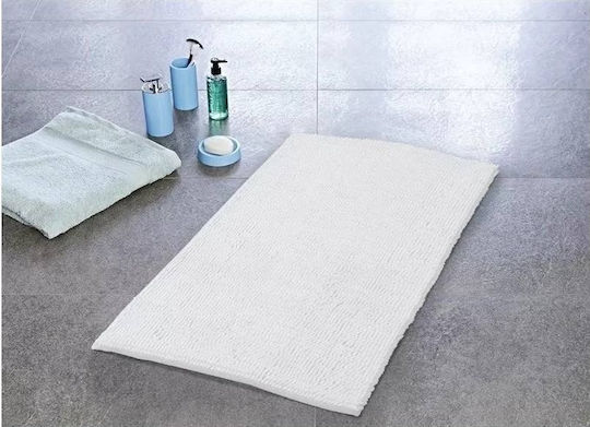 Bathroom Mat Wht 45x65cm