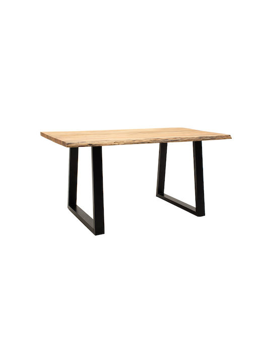 Miles Tisch Speisesaal aus Massivholz Natural S...