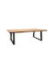 Rectangular Central Coffee Table Miles from Solid Brown Wood W115xD60xH45cm