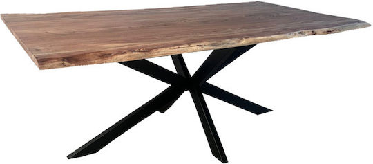 Miles Tisch Speisesaal aus Massivholz Natural Shade 180x90x76cm