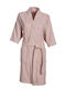 Nef-Nef Homeware Morena Bathrobe with Collar Pink 250gsm