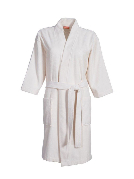 Nef-Nef Homeware Morena Μπουρνούζι με Γιακά Εκρού 250gr/m²