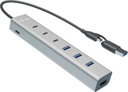 i-tec USB Hub 8 Θυρών (USB-A / USB-C) CAHUBMETAL7 i-tec USB Hub 8 Θυρών (USB-A / USB-C) CAHUBMETAL7