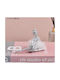 Balerină Decorativă din Metal Argintiu cu Pene Roz 5x8x12cm Etoile Tr-153