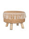Stool For Living Room Wicker Natural Brown 28x40x40cm