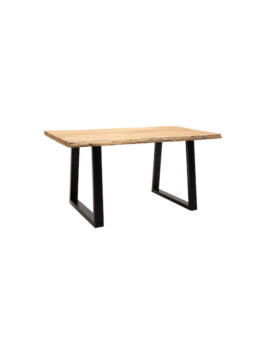 Miles Tisch Speisesaal aus Massivholz Natural S...