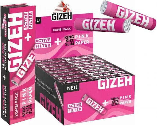 Gizeh Αξεσουάρ Αποθήκευσης Καπνού King Size Slim Ροζ