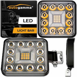 Προβολέας Εργασίας Τετράγωνος Mini 28 Led 9-40 Volt 90w 9000lm 6000k Lεdβαr-004 1 Τεμάχιο