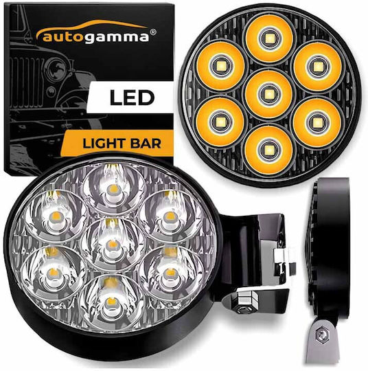 Προβολέας Εργασίας Στρόγγυλος Mini 7-y Led 9-30 Volt 30w 2500lm 6000k Ledbar-002 1 Τεμάχιο