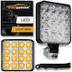 Προβολέας Εργασίας Τετράγωνος Mini Ft-16 Led 12-40 Volt 50w 7000lm 6000k Ledbar-001 1 Τεμάχιο