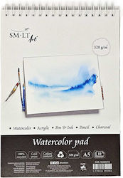 Smlt Art Aquarellblock A5 320g/m² 10 Blatt Spiralbindung