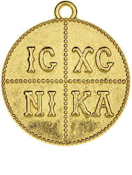 Metallic Constantine Coin 2cm 25pcs Nu2063 Nv-10-00050-20631