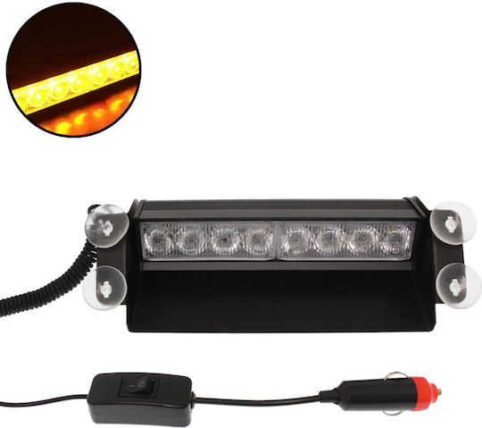 Φάρος Αυτοκινήτου LED 12V 5cm με Πορτοκαλί Φωτισμό