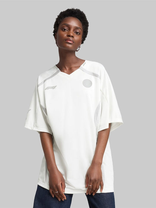 Jer-she Γυναικείο Αθλητικό Oversized T-shirt Λευκό