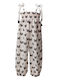 Kinderstoff-Overall-Shorts/Bermudas Beige
