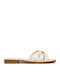 Women's Flat Sandals in Ecru Color