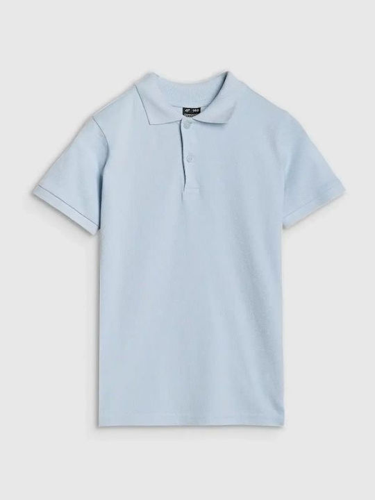 4F Kinderpolo Kurzarm Hellblau