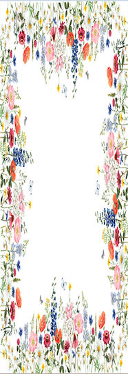 To megalo pazari Runner cu Broderie Linen 40x180cm