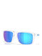 Oakley Holbrook XXL Men's Sunglasses with Transparent Plastic Frame and Light Blue Polarized Mirror Lens