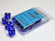 Chessex Translucent Blue White Set Ten D10s 23276