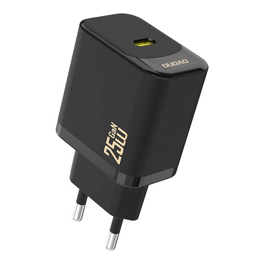 Dudao Φορτιστής Χωρίς Καλώδιο GaN με Θύρα USB-C 25W Power Delivery Μαύρος (A27)
