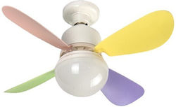Eurolamp Ventilator de Tavan 42cm cu Lumină Multicolor / Alb 300-20516