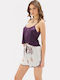 Moongirl Satin Babydoll Deep Purple