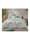 Nef-Nef Homeware Set Cearșafuri King Size cu Elastic 180x200+35cm. Amazon Verde 4buc