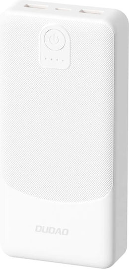 Dudao K10Pro Power Bank 20000mAh 10W с 2 USB-A порта Бял