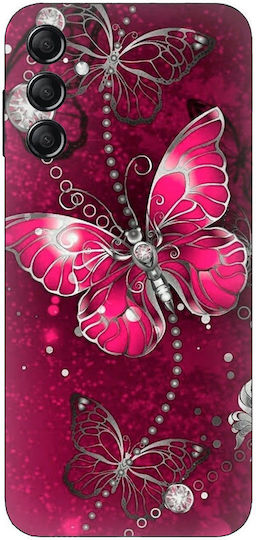 Butterfly Fuchsia Case Θήκη Samsung Galaxy M15 5g