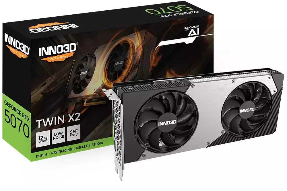 Inno 3D GeForce RTX 5070 12GB GDDR7 Twin X2 OC Κάρτα Γραφικών