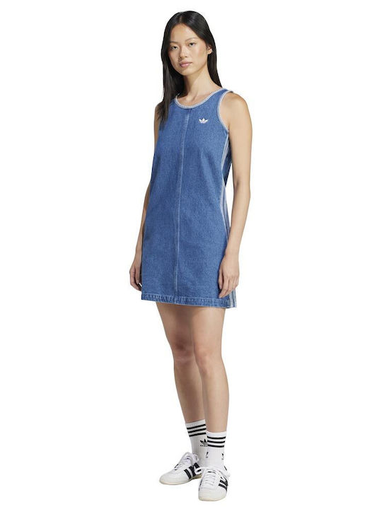 Adicolor Καλοκαιρινό Mini Φόρεμα Τζιν Blue/indigo Denim