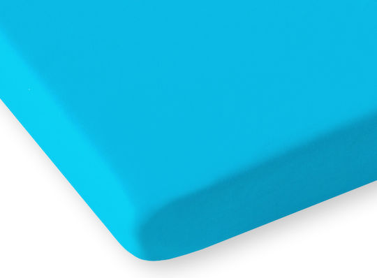 Bobono Βρεφικό Σεντόνι Κούνιας Βαμβακερό Turquoise 60x120εκ.