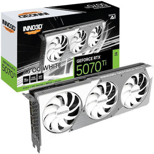 Inno 3D GeForce RTX 5070 Ti 16GB GDDR7 X3 OC WHITE Видеокарта