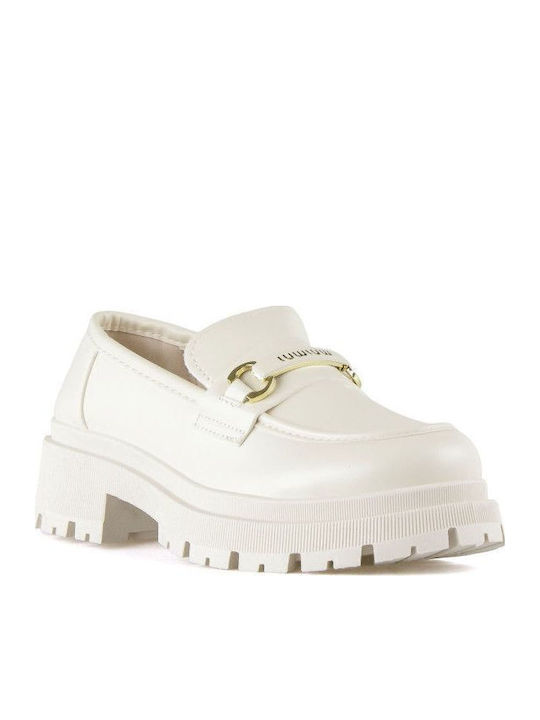 Дамски Loafers в Бежов Цвят moc-JRX-190 (crm)
