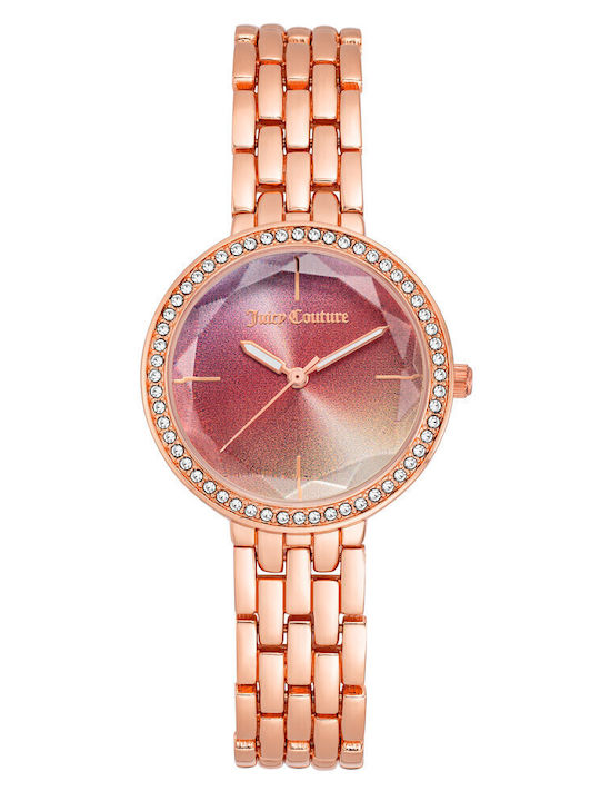 Juicy Couture Women's Watch with Pink Gold Metal Bracelet