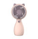 Portable Hand Desk Fan Powerful Silent Motor Lithium Ion Battery Cord Pink Cat Model 12 Cm Original Deals