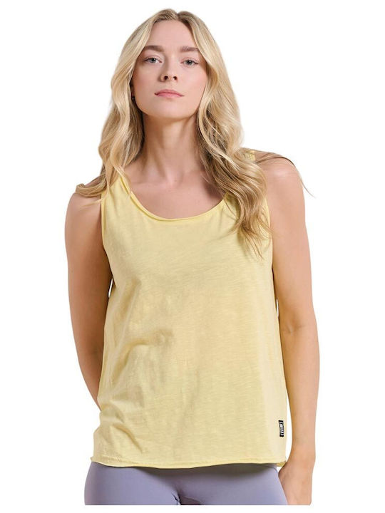 Women's Blouse Cotton Sleeveless Yellow