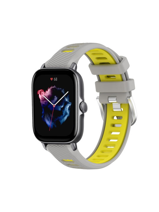 Λουράκι Σιλικόνης Γκρι (Amazfit GTS 3)