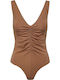 Bsb Κορμάκι Γυναικείο Viscose Regular Fit 153-121001-74 Chocolate Καφε 153-121001-74
