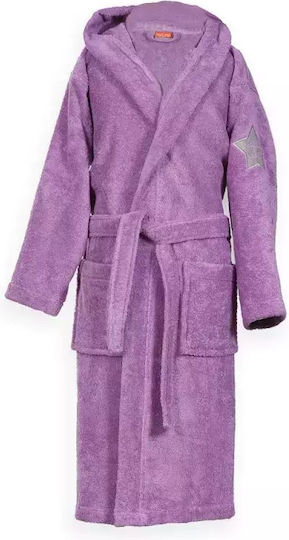 Nef-Nef Homeware Παιδικό Μπουρνούζι Purple με Κουκούλα