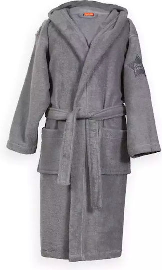 Nef-Nef Homeware Παιδικό Μπουρνούζι Light Grey με Κουκούλα