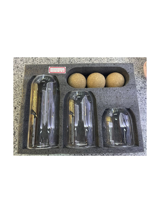 Etoile Set of 3 General Use Glass Jars with Transparent Lid 3pcs