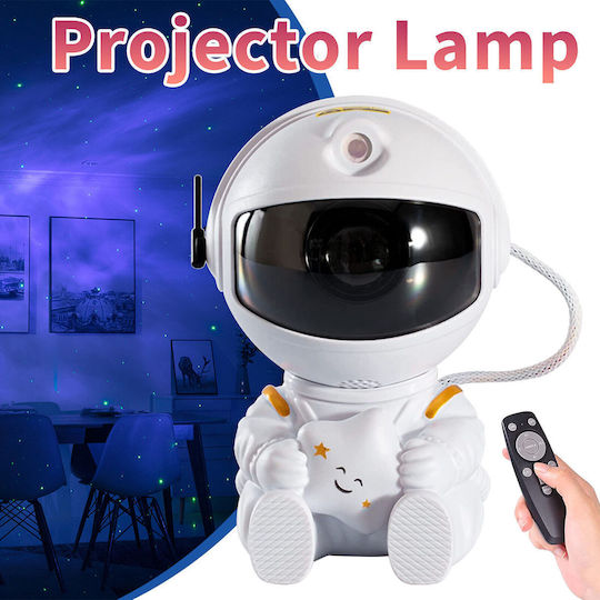 ACP Led Rotating Kids Projector Lamp with Star Projection White