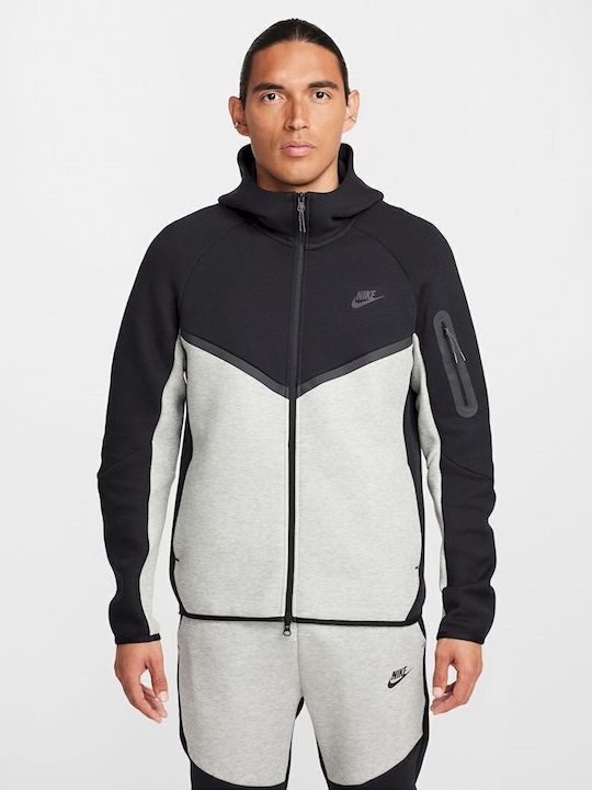 black grey and white nike tech