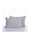 Nef-Nef Homeware Brunno Σετ Μαξιλαροθήκες Oxford Ασημί 52x72εκ.