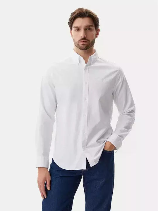 Calvin Klein Μακρυμάνικo Πουκάμισο Λευκό