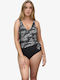 One Piece Swimsuit with Light Padding Animal Print Leopard