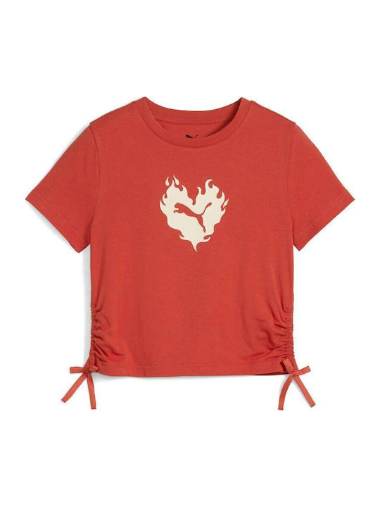 PUMA Kids' T-shirt Flaming Love Flaming Love Kn...